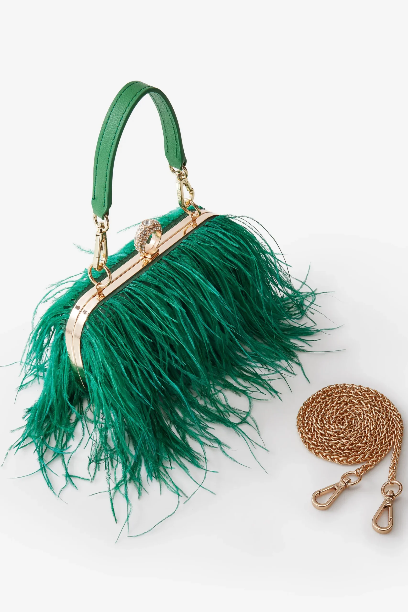 BABEYOND Handbags|1920S Luxury Ostrich Feather Clutch