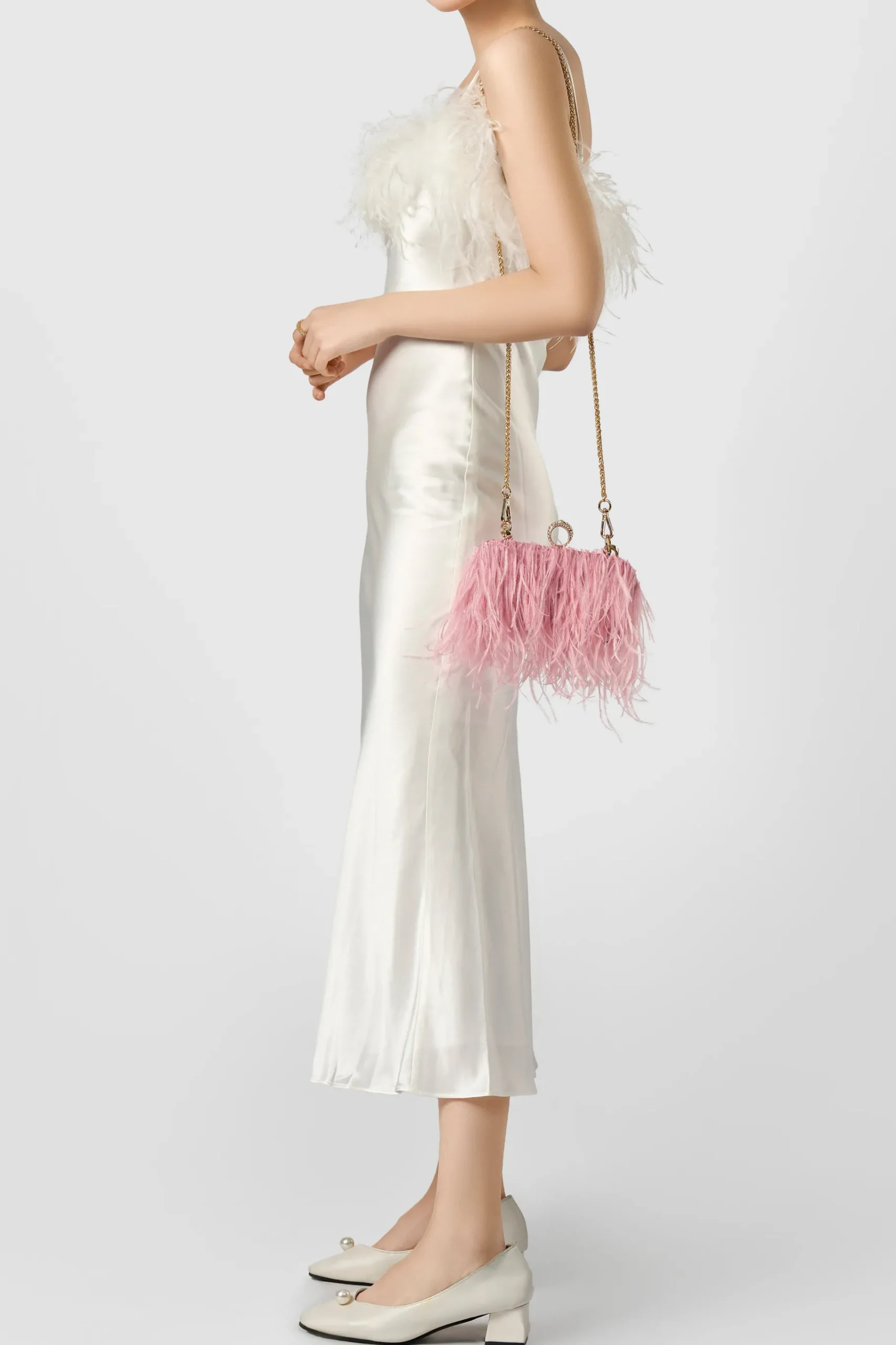 BABEYOND Handbags|1920S Luxury Ostrich Feather Clutch