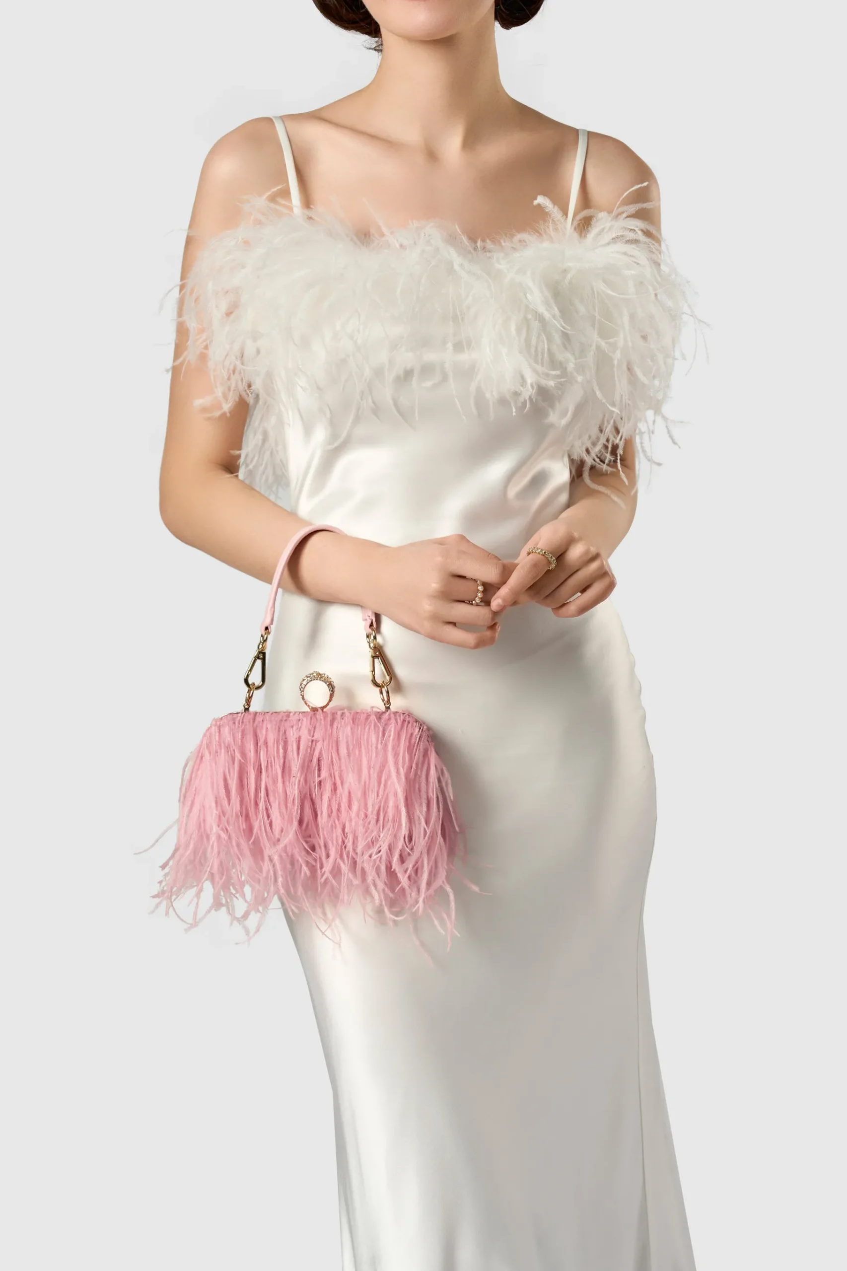 BABEYOND Handbags|1920S Luxury Ostrich Feather Clutch