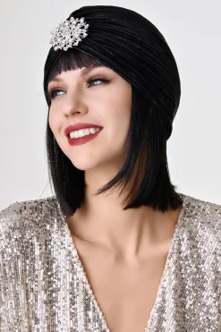 BABEYOND Headpieces & Fascinators|1920S Rhinestone Turban Hat