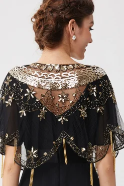 BABEYOND Shawls & Scarves|1920S Sequin Beaded Evening Shawl