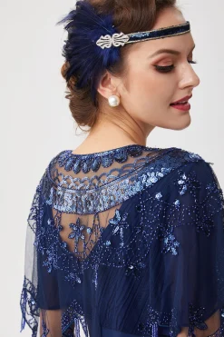 BABEYOND Shawls & Scarves|1920S Sequin Beaded Evening Shawl