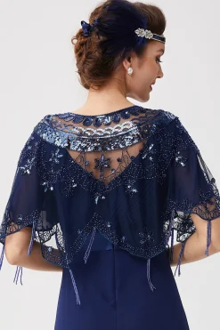 BABEYOND Shawls & Scarves|1920S Sequin Beaded Evening Shawl