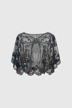 BABEYOND Shawls & Scarves|1920S Sequin Beaded Flapper Shawl