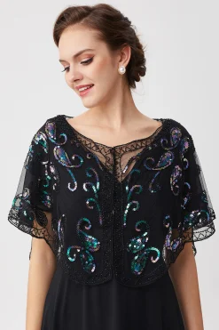 BABEYOND Shawls & Scarves|1920S Sequin Beaded Flapper Shawl