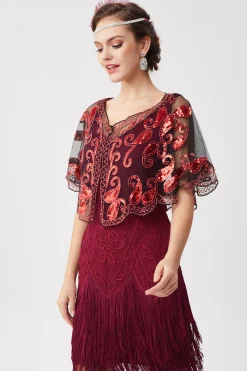 BABEYOND Shawls & Scarves|1920S Sequin Beaded Flapper Shawl