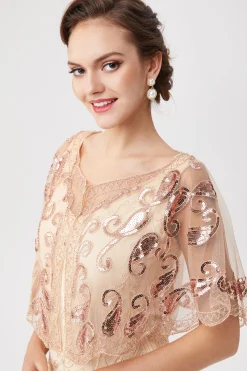BABEYOND Shawls & Scarves|1920S Sequin Beaded Flapper Shawl
