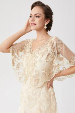 BABEYOND Shawls & Scarves|1920S Sequin Beaded Gatsby Shawl