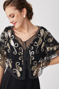 BABEYOND Shawls & Scarves|1920S Sequin Beaded Gatsby Shawl