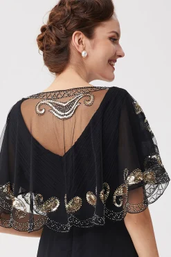 BABEYOND Shawls & Scarves|1920S Sequin Beaded Gatsby Shawl
