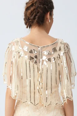 BABEYOND Shawls & Scarves|1920S Sequin Flapper Evening Shawl