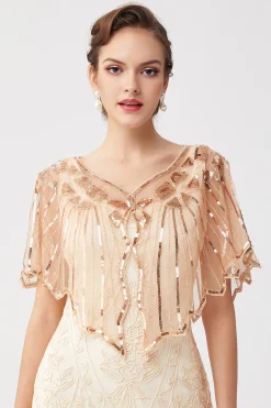 BABEYOND Shawls & Scarves|1920S Sequin Flapper Evening Shawl