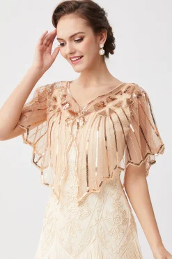BABEYOND Shawls & Scarves|1920S Sequin Flapper Evening Shawl