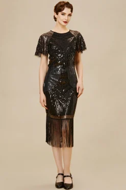 BABEYOND Dresses|Sparkly Tassels Shoulder Bodycon Dress