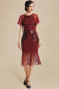 BABEYOND Dresses|Sparkly Tassels Shoulder Bodycon Dress