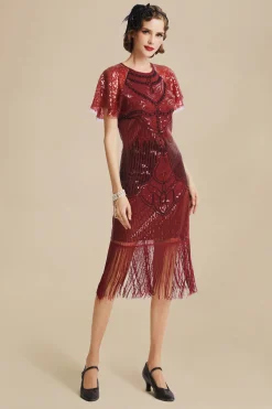 BABEYOND Dresses|Sparkly Tassels Shoulder Bodycon Dress