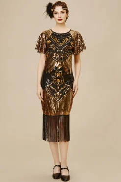 BABEYOND Dresses|Sparkly Tassels Shoulder Bodycon Dress