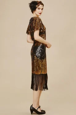 BABEYOND Dresses|Sparkly Tassels Shoulder Bodycon Dress