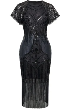 BABEYOND Dresses|Sparkly Tassels Shoulder Bodycon Dress
