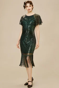 BABEYOND Dresses|Sparkly Tassels Shoulder Bodycon Dress