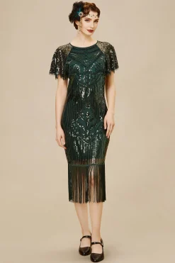 BABEYOND Dresses|Sparkly Tassels Shoulder Bodycon Dress