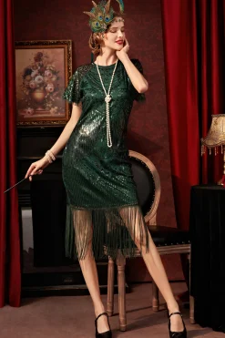 BABEYOND Dresses|Sparkly Tassels Shoulder Bodycon Dress