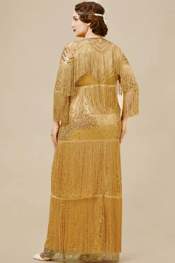 BABEYOND Dresses|Strap Sequin Plus Dress With Shawl