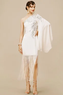 BABEYOND Dresses|The Story Of An Awakening Fringe Crepe Evening Gown