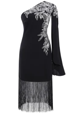 BABEYOND Dresses|The Story Of An Awakening Fringe Crepe Evening Gown