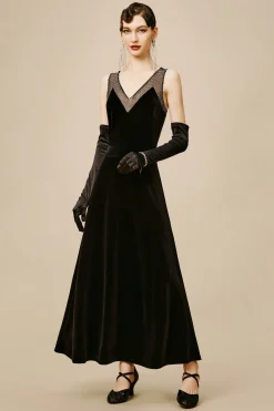 BABEYOND Dresses|The Story Of An Awakening Velvet Evening Gown Black