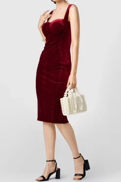 BABEYOND Handbags|Top Handle Pearl Beaded Evening Bag Cream