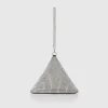 BABEYOND Handbags|Triangle Rhinestone Evening Purse Silver