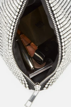 BABEYOND Handbags|Triangle Rhinestone Evening Purse Silver