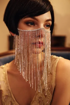 BABEYOND Jewelry|Unique Pearl Rhinestone Chain Mask