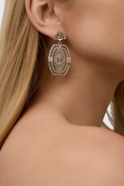 BABEYOND Jewelry|Unique Rhinestone Studded Flapper Earrings