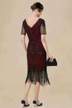 BABEYOND Dresses|Vintage Paisley Flapper Fringe Dress