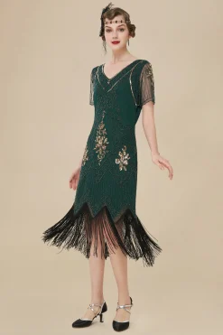 BABEYOND Dresses|Vintage Paisley Flapper Fringe Dress