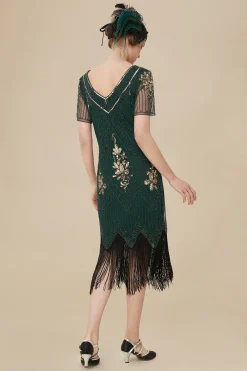 BABEYOND Dresses|Vintage Paisley Flapper Fringe Dress