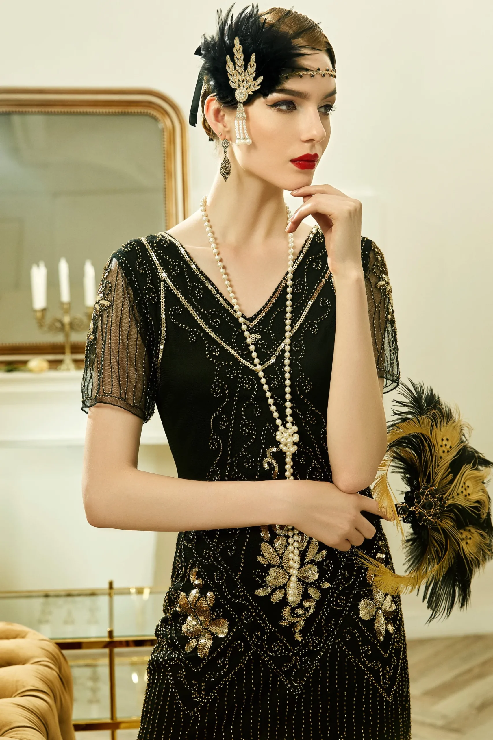 BABEYOND Dresses|Vintage Paisley Flapper Fringe Dress
