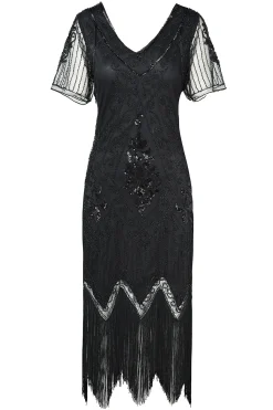 BABEYOND Dresses|Vintage Paisley Flapper Fringe Dress