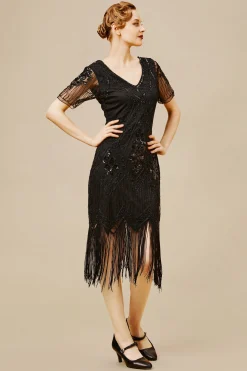 BABEYOND Dresses|Vintage Paisley Flapper Fringe Dress