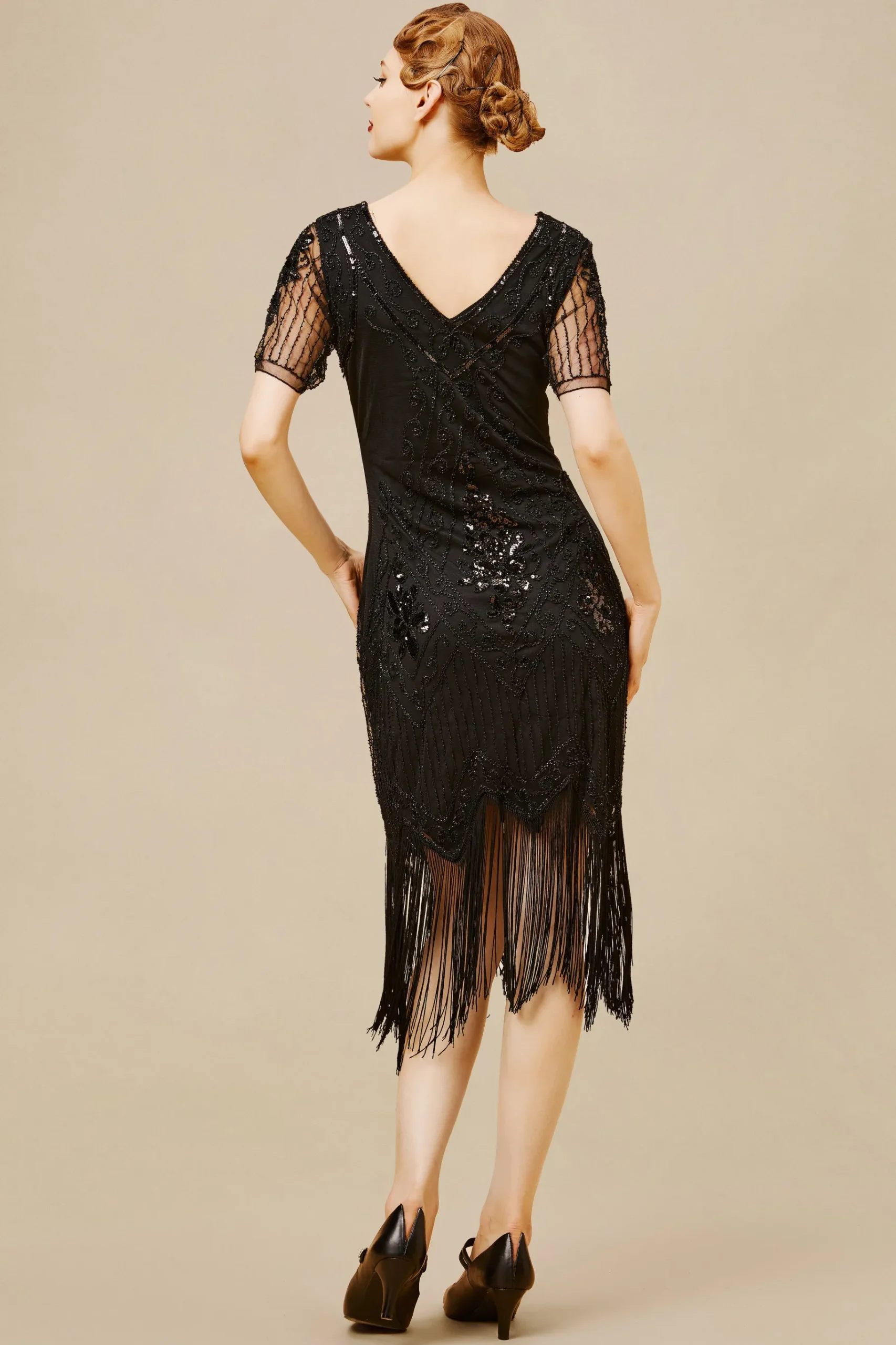 BABEYOND Dresses|Vintage Paisley Flapper Fringe Dress