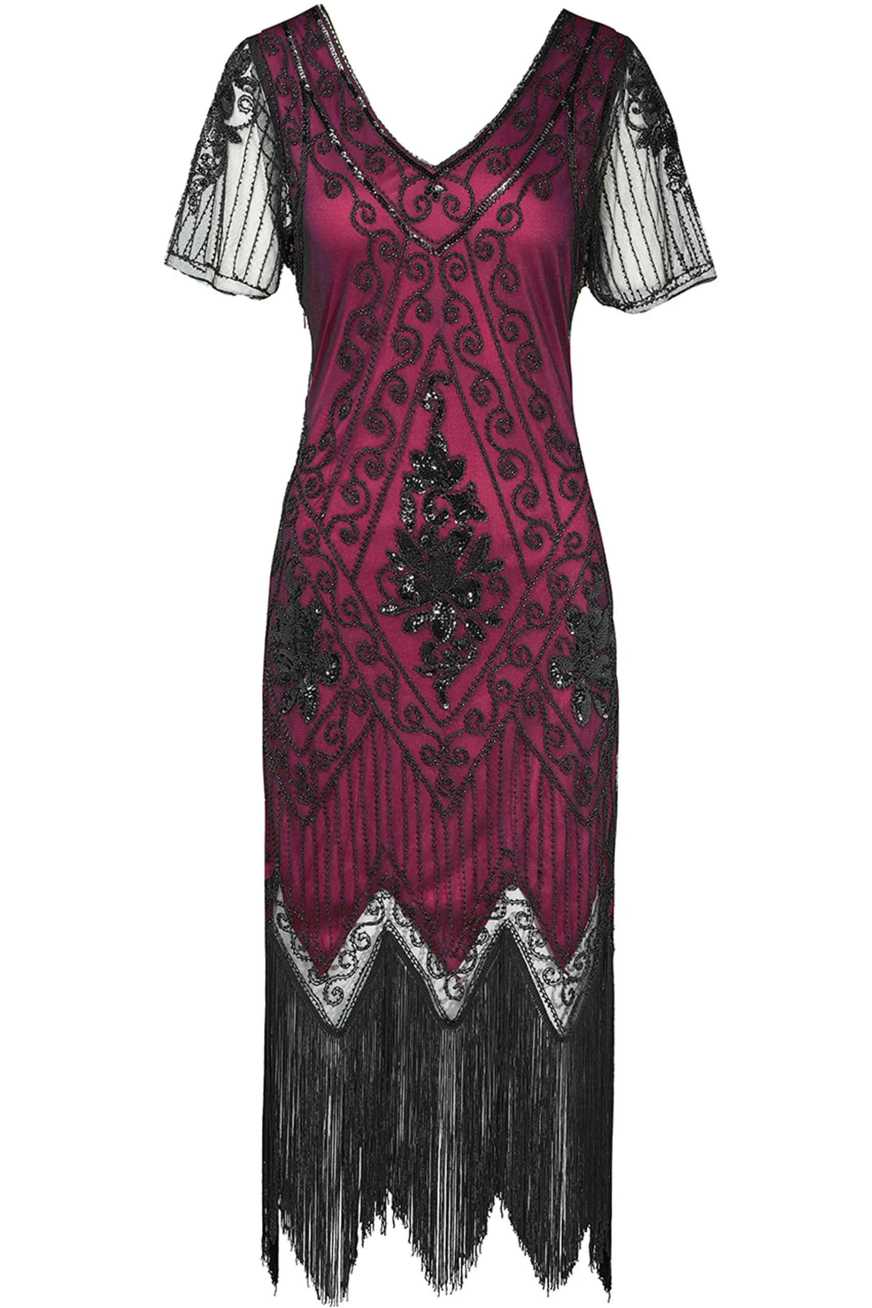 BABEYOND Dresses|Vintage Paisley Flapper Fringe Dress