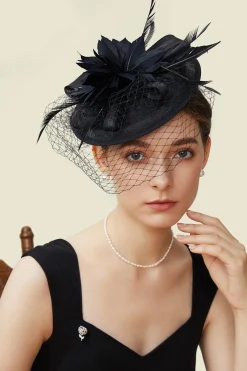 BABEYOND Headpieces & Fascinators|Vintage Veil Tea Party Fascinator