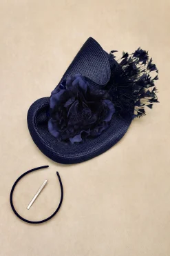 BABEYOND Headpieces & Fascinators|Wide Brim Flat Floral Irregular Fascinator
